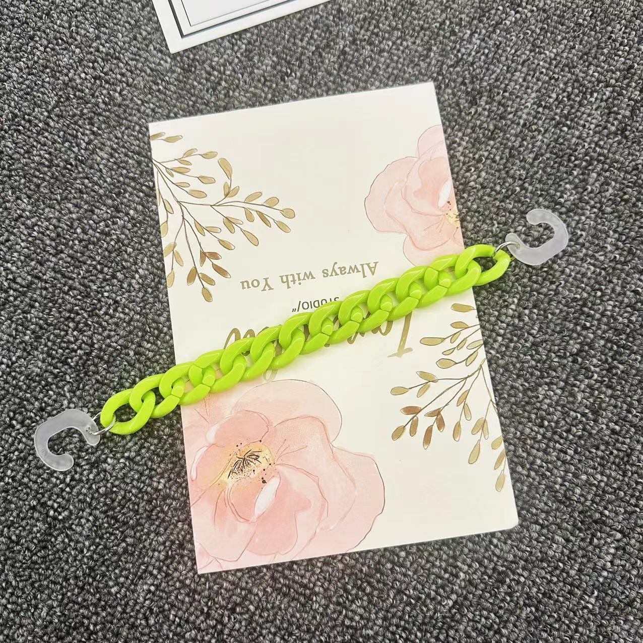 K1712-color 녹색 아크릴 체인 (1)