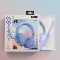 冠佳頭戴式天使翼無線bluetooth重低音音楽電気競争ledランプbluetoothイヤホンCA-051