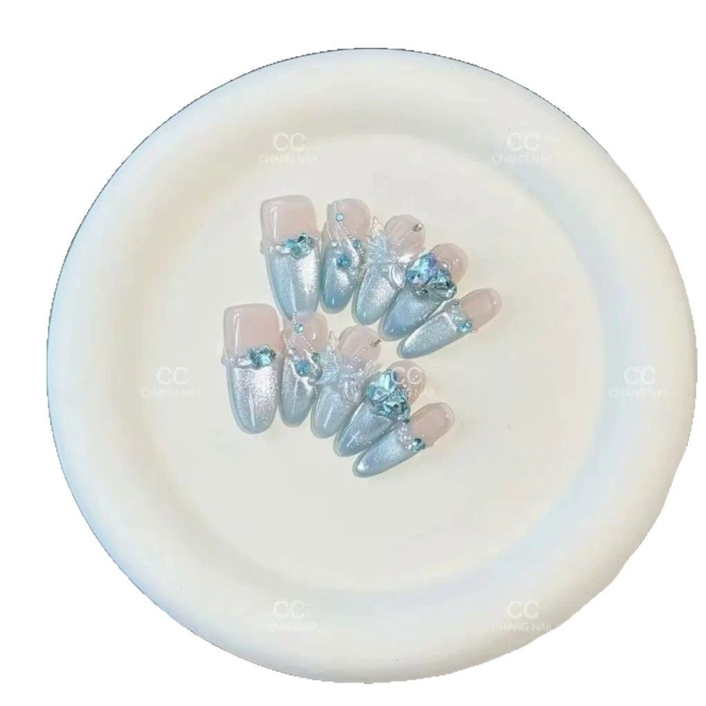 [Lan Che] Venta caliente Chi Meng Lanling Pure Handmade Armor Temperamento Fairy Butterfly Pure Desire Nail Art Adornos