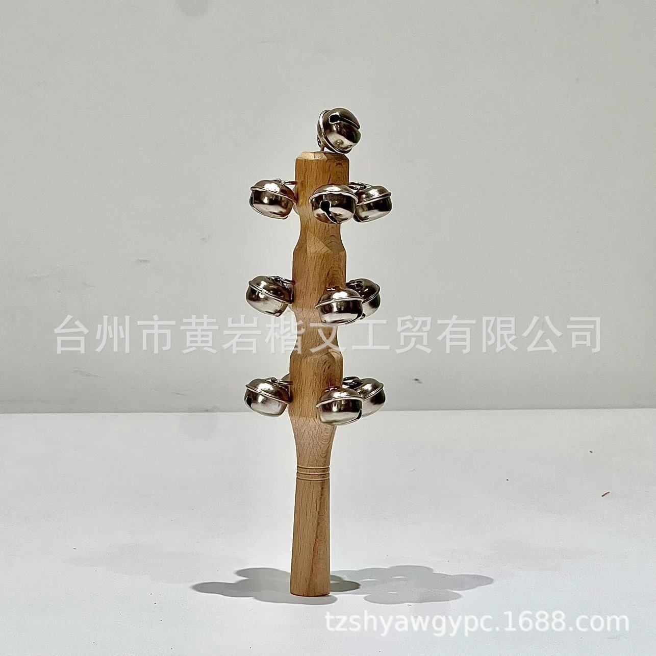 Sonajero de madera para bebé, sonajero de mano colorido, instrumento musical de madera, sonajero arcoíris para niños, campana de cuerda, instrumento musical de educación temprana.