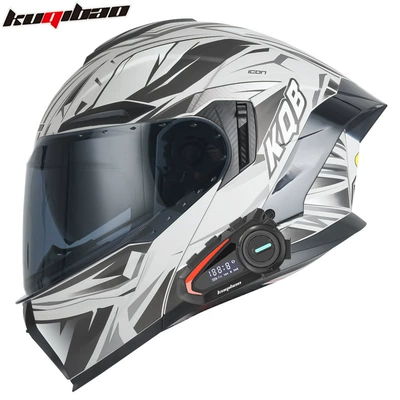 Motosiklet kaskı (dəbilqə) — 3C Certified Full-Face Helmet - matte-with-k20-bluetooth-with-black-film-m
