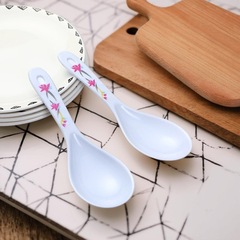 小型厚手模造磁器炊飯器用スプーン、短柄メラミンプラスチック製スプーン、スパチュラ、スープスプーン、食器、1元2元店卸売