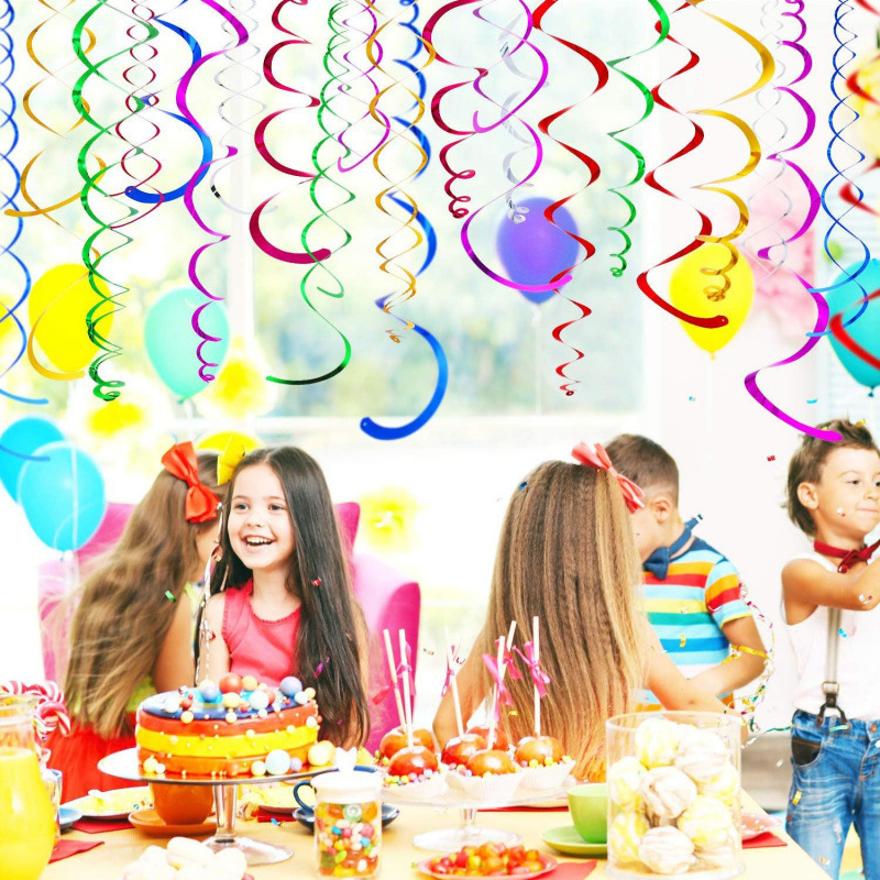 2026 Cross-Border Christmas Birthday Party Decorations Spiral Pvc Hanging Ornaments Garland Window Ceiling Birthday Decorations 2026 Cross-Border Christmas Birthday Party Decorations Spiral Pvc Hanging Ornaments Garland Window Ceiling Birthday Decorations