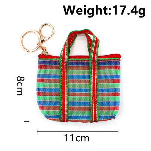 Fishnet bag, vegetable basket, coin purse, charm, handbag, storage bag, woven bag, eggplant bag, small backpack pendant