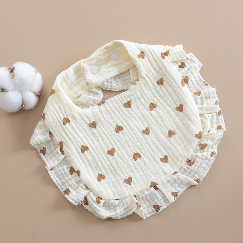 insfeng baby toallas de saliva, algodón puro, gaza de seis capas, delantal en forma de U, toallas anti-vomitación para bebés