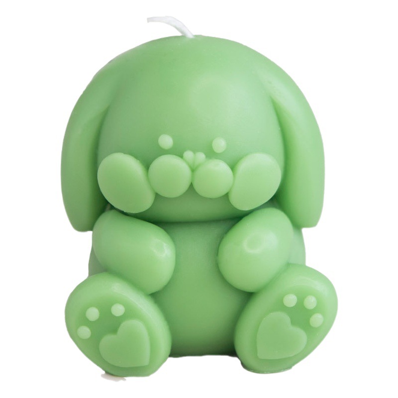 Diversión de los niños lindos oído forma de conejo vela mano regalo de los niños decoración del hogar decoración venta caliente al por mayor