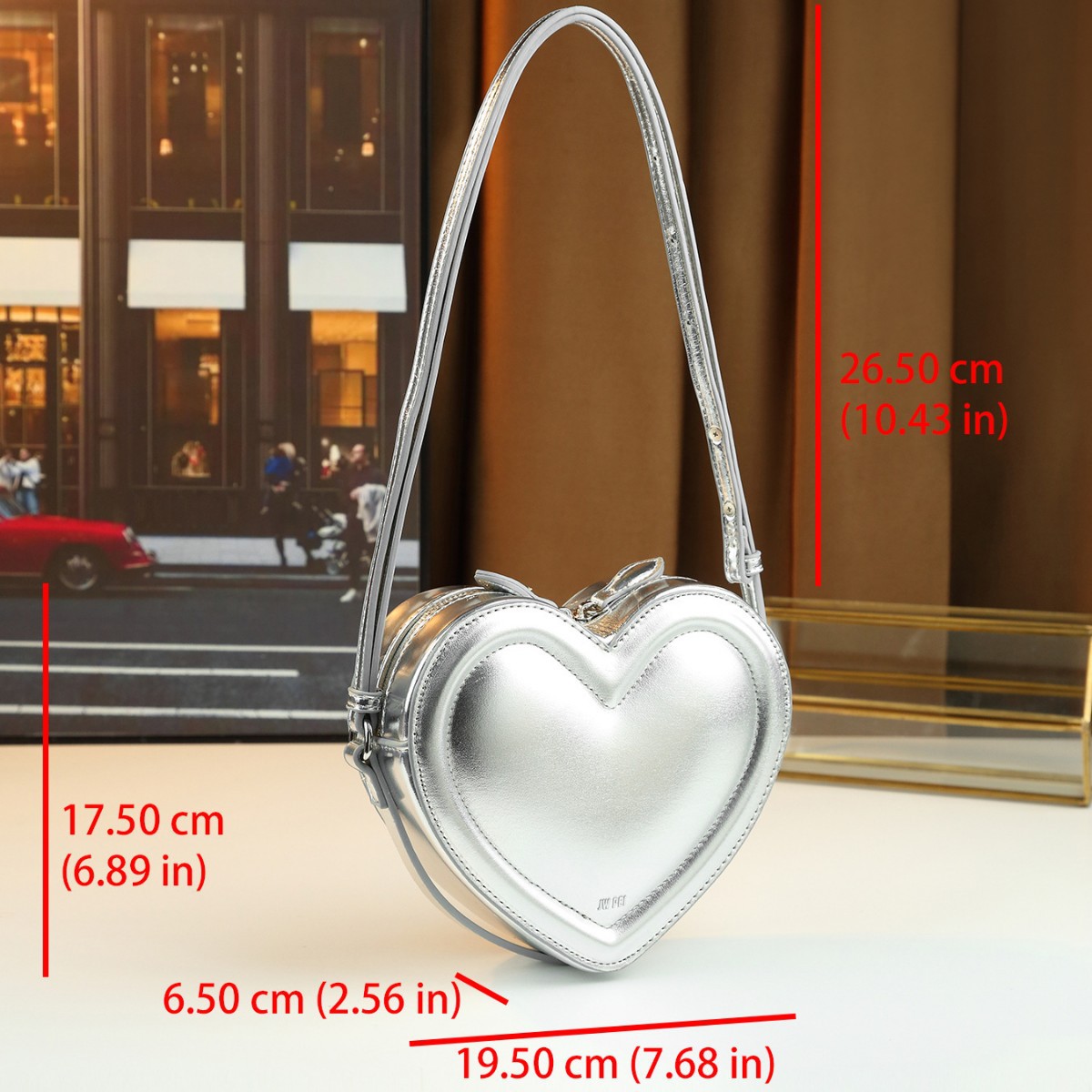 Borsa a tracolla di nicchia alla moda a forma di cuore per donna, design 3D unico, dolce e alla moda, borsa a spalla elegante_voghion.com