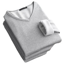 莫代尔长袖t恤男士秋衣加绒加厚保暖衣打底衫上衣服体恤男装小衫t