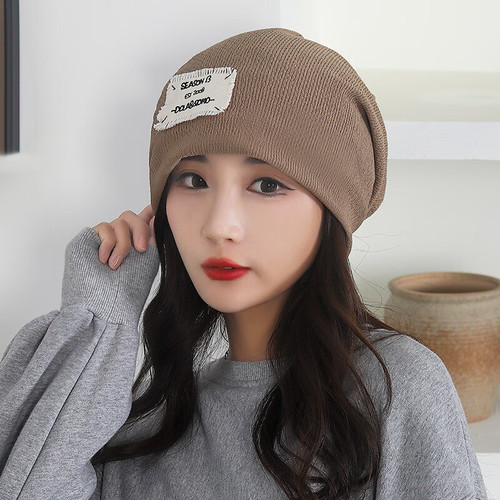 Hollywood Street Style Versatile Scarf, Korean Style Knitted New Arrival Pile Thin Air Conditioning Sleep Cap, Postpartum Hat