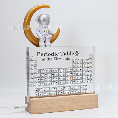 跨境热销款真实化学元素周期表中英文印刷质地高清透亮家居摆件