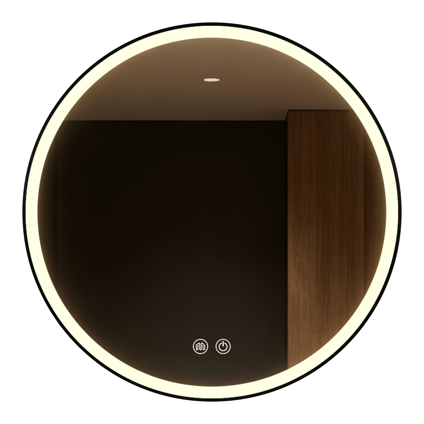 Huazhu toda la temporada hotel de alta gama espejo de baño redondo inteligente LED espejo de baño pared del baño espejo de vestir a prueba de niebla