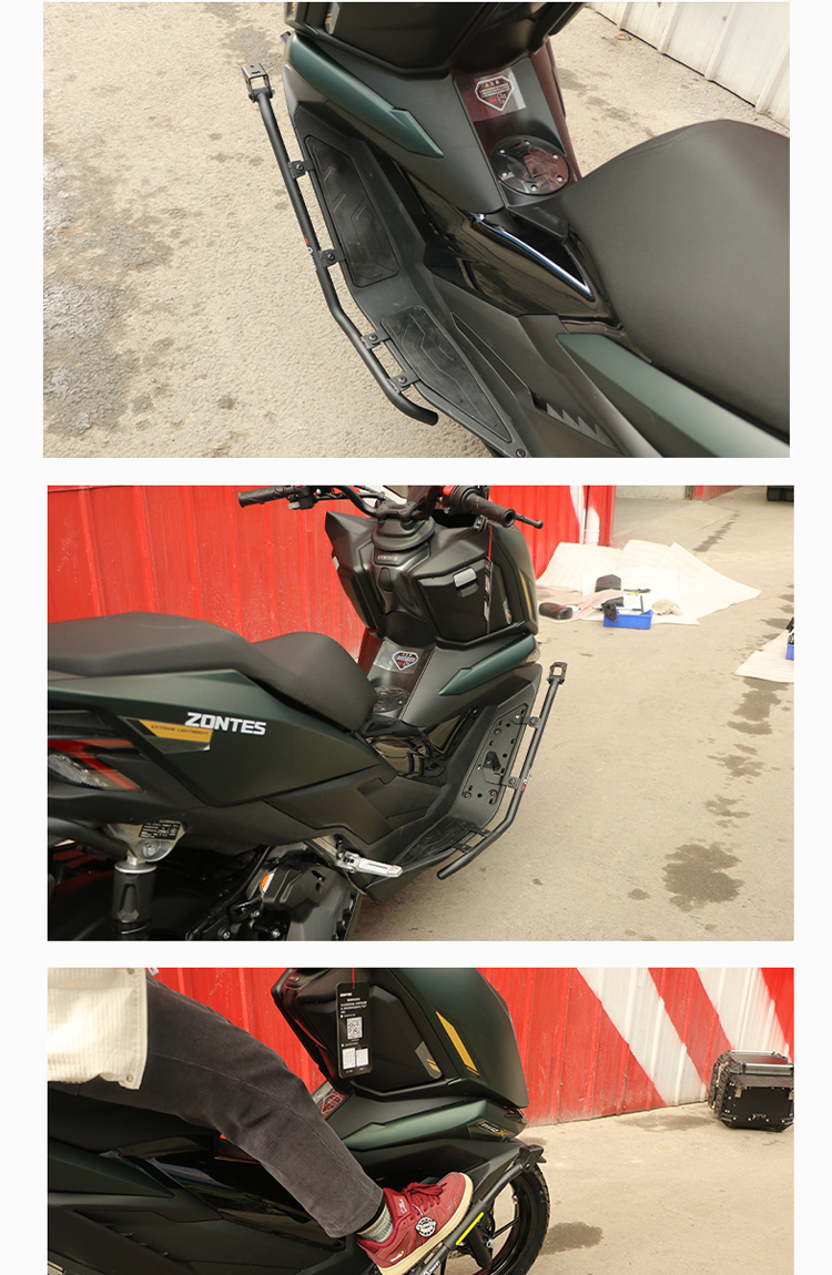 Suitable for the modification of the Zongsheng 150X bumper, front and rear guardrails, spotlight version, anti-fall and anti-collision protection bars, and exhaust guardrails