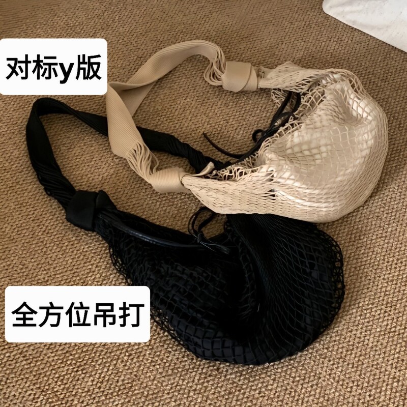 [ceiling] le net bag croissant bag fishnet bag slung shoulder women's bag show woven bag spring and summer new