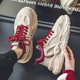 2024 new spring trendy brand sports and leisure high-end feeling Hong Kong style thick soles increase height, dad trendy shoes for men