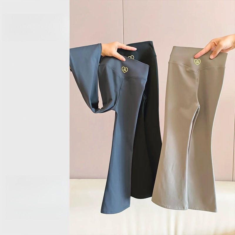 韓国子供服女の子パンツ 2025 春の新スタイルガールズヨガパンツ気質マイクロフレアズボン|undefined