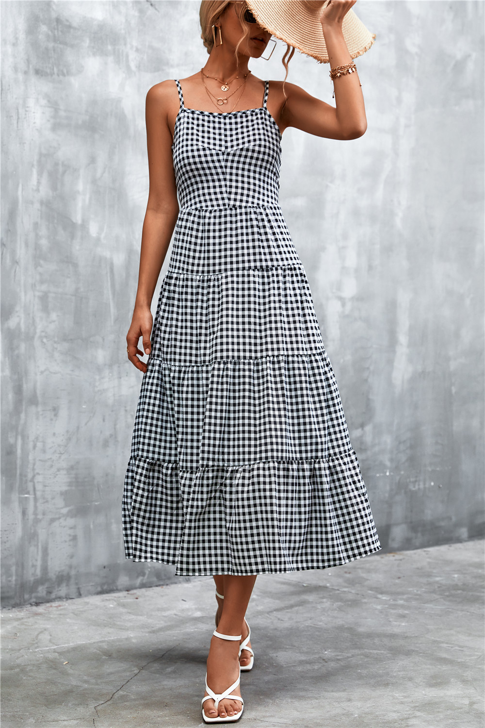 Women's Mid-length Lace-up Dress With Open Back For Summer_voghion.com