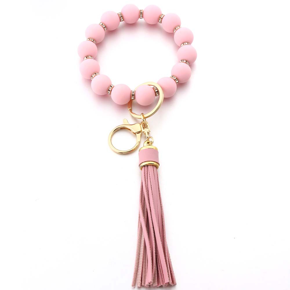 Unisex Gender Simple Style Geometric Arylic Beaded Unisex Keychain