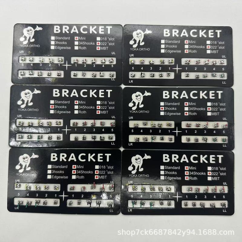 Dental Orthodontic Bracket Metal Straight Wire Arch Correction Bracket Card Orthodontic Correction