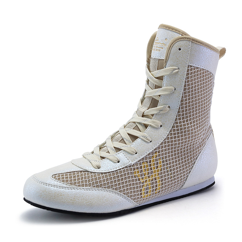 Same Style as in the Mall, Small Size 36-37, Large Size 45 Boxing Shoes for Men, Professional Sports Competition Breathable Flat-Soled Fighting and Sanda Shoes