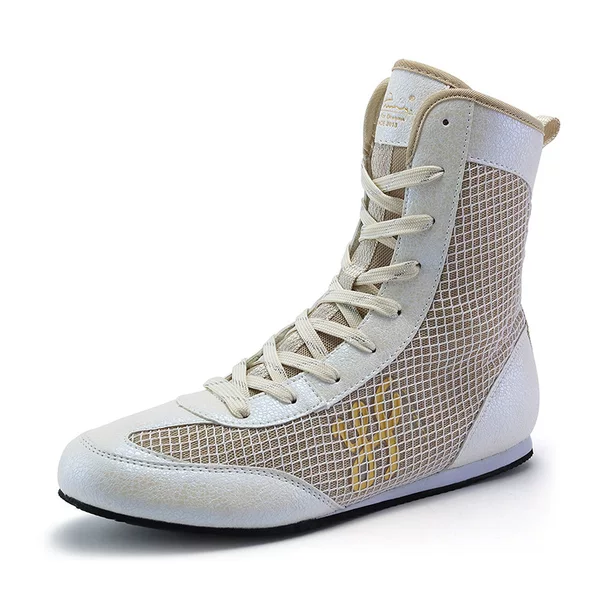 Same Style as in the Mall, Small Size 36-37, Large Size 45 Boxing Shoes for Men, Professional Sports Competition Breathable Flat-Soled Fighting and Sanda Shoes