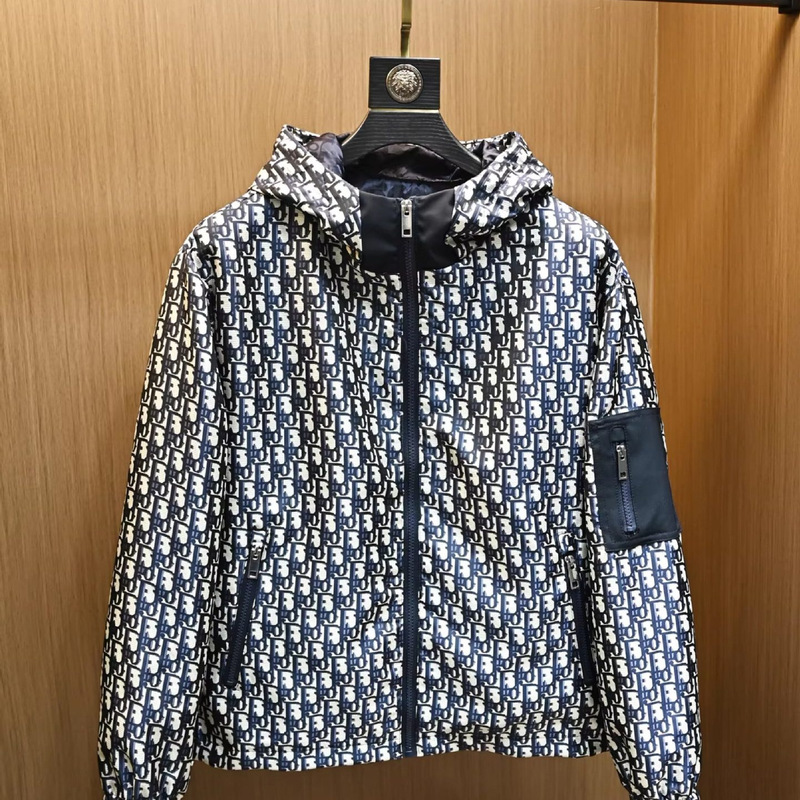 European Trendy Brand Floral Jacket Men's Spring and Autumn New Casual Youth High-Quality Windproof Hooded Jacket for Men