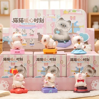 猫猫暖心时刻盲盒 软萌布偶小猫手办 治愈系萌猫桌面工位摆件潮玩