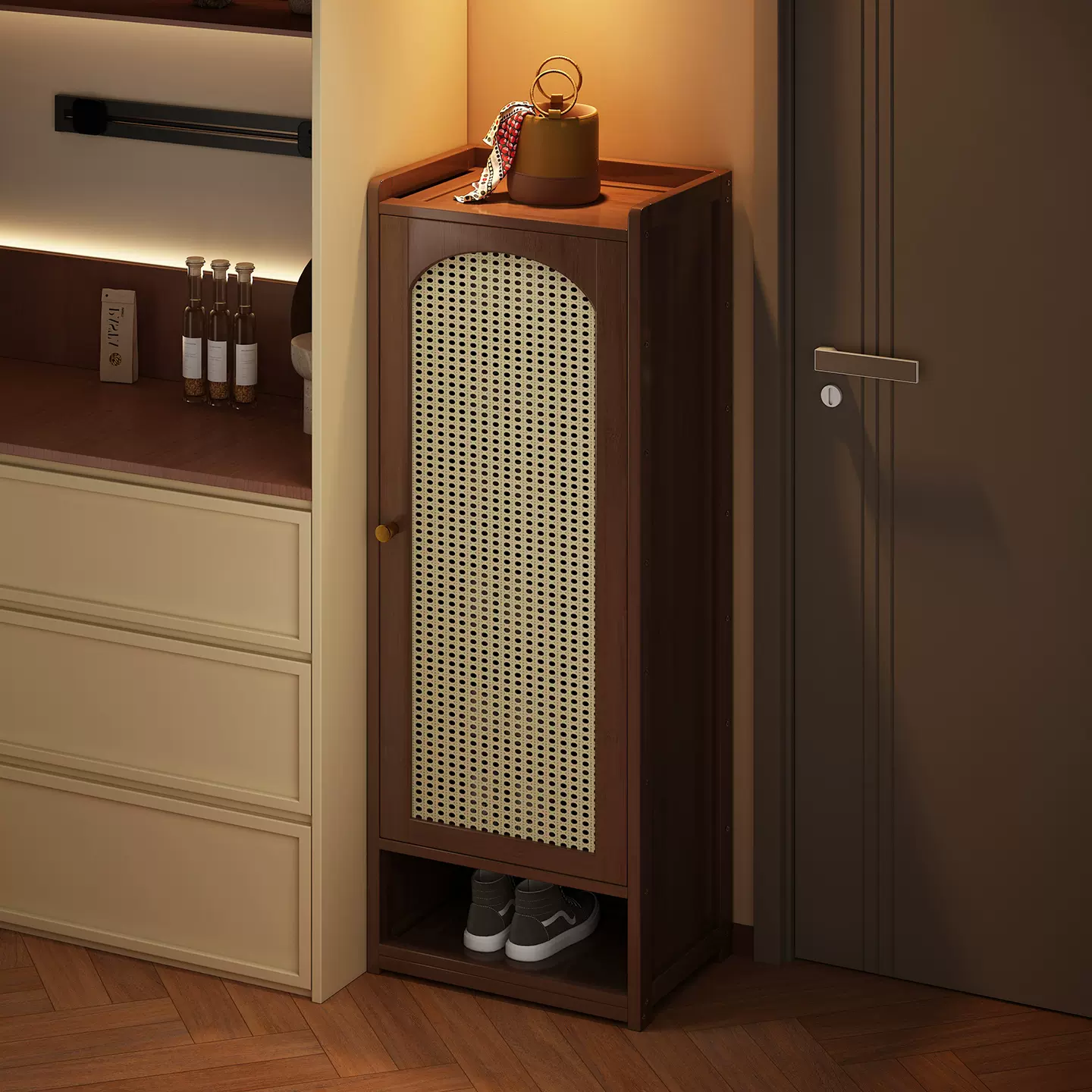 入户玄关多层置物省空间窄型防尘鞋柜现代简约客厅走廊收纳家用款