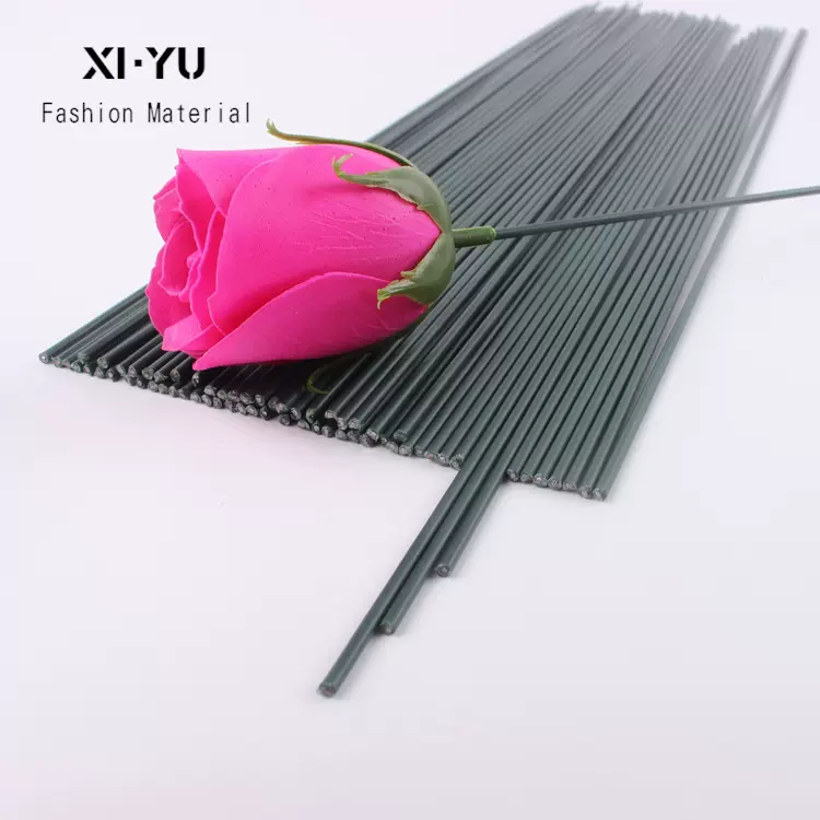 花艺铁丝香皂花配件花杆花枝手工DIY玫瑰花材料绿铁丝鲜花包装材