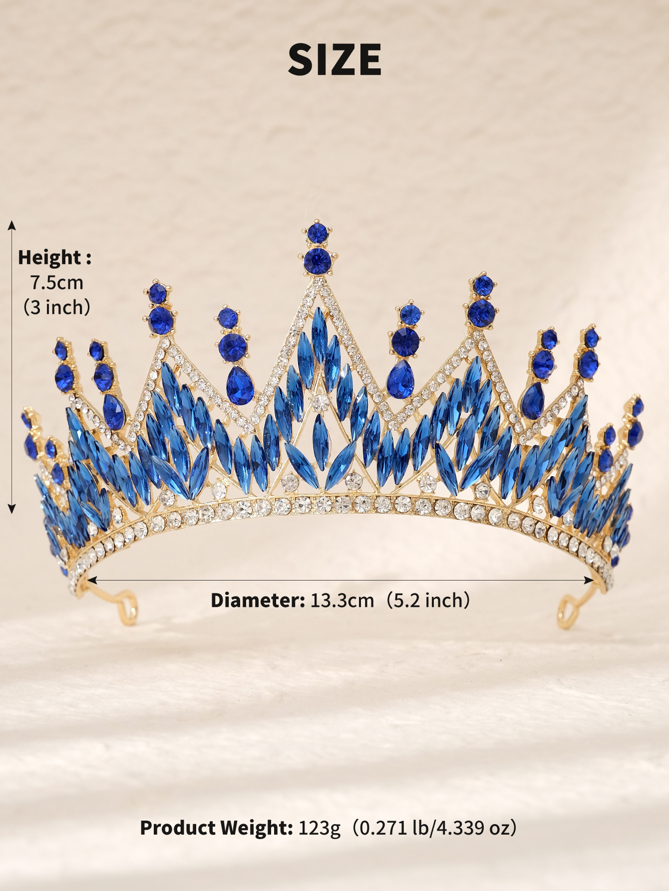 Wedding Occasion Alloy Material Retro Crown Alloy Plating Inlay Rhinestones Crown
