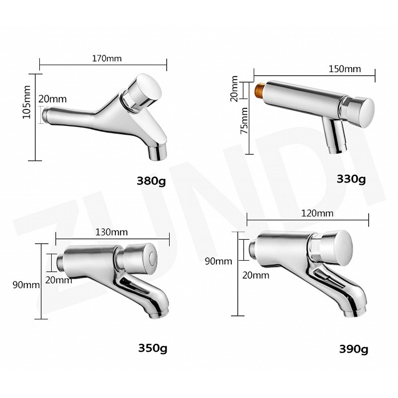Copper delayed faucet, wall-mounted delayed faucet, delayed basin faucet, delayed faucet, copper self-closing faucet undefined