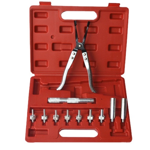 11-piece automobile valve oil seal disassembly and assembly tool set, valve spring disassembly and assembly pliers, 11pc oil seal pliers set