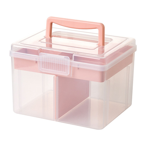 Portable portable children's hair accessories storage box multi-layer divider box hair clips and hair hoops girls' hair accessories jewelry box storage box