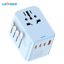 厂家直供转换插头45W氮化镓快充插座多插位全球旅行电源转换插座