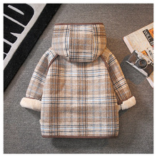 儿童外套男童秋冬新款洋气加绒加厚中小童中长款男孩宝宝呢子大衣