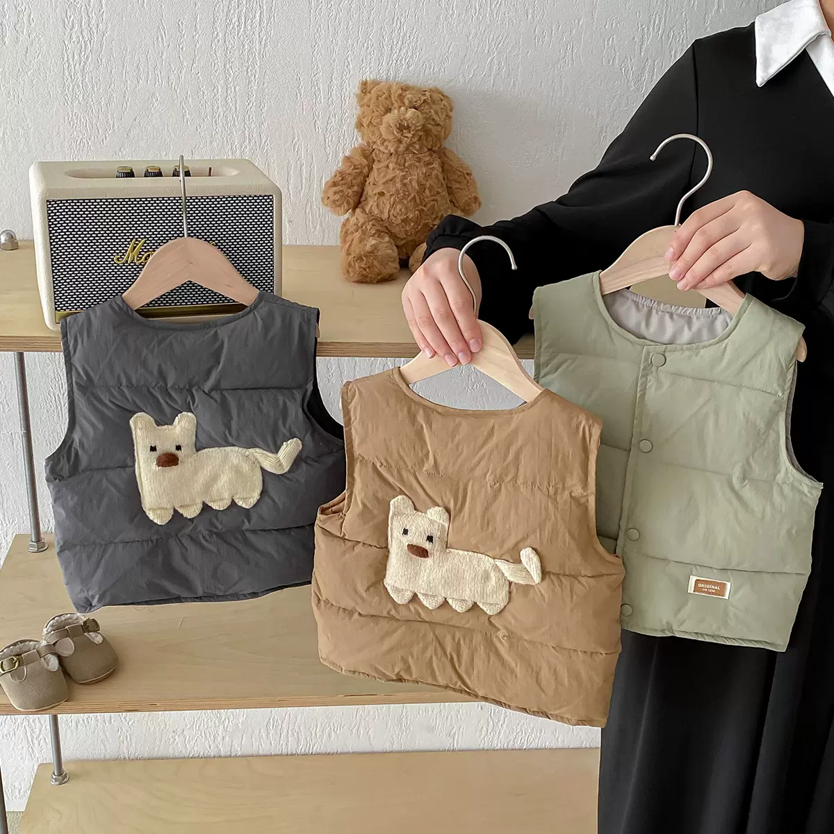 婴幼儿冬季外套一岁宝宝冬天衣服棉衣无袖马甲加厚保暖外穿冬装