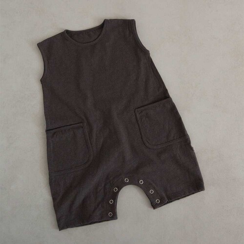 2024 new summer Korean style baby jumpsuit ins Nordic style solid color harem children's patch bag fart cover
