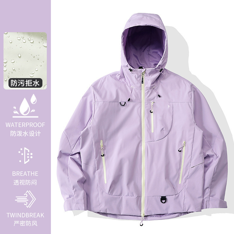 大牌冲锋衣女2025新款春秋户外三合一小个子防风防水登山服外套男|undefined