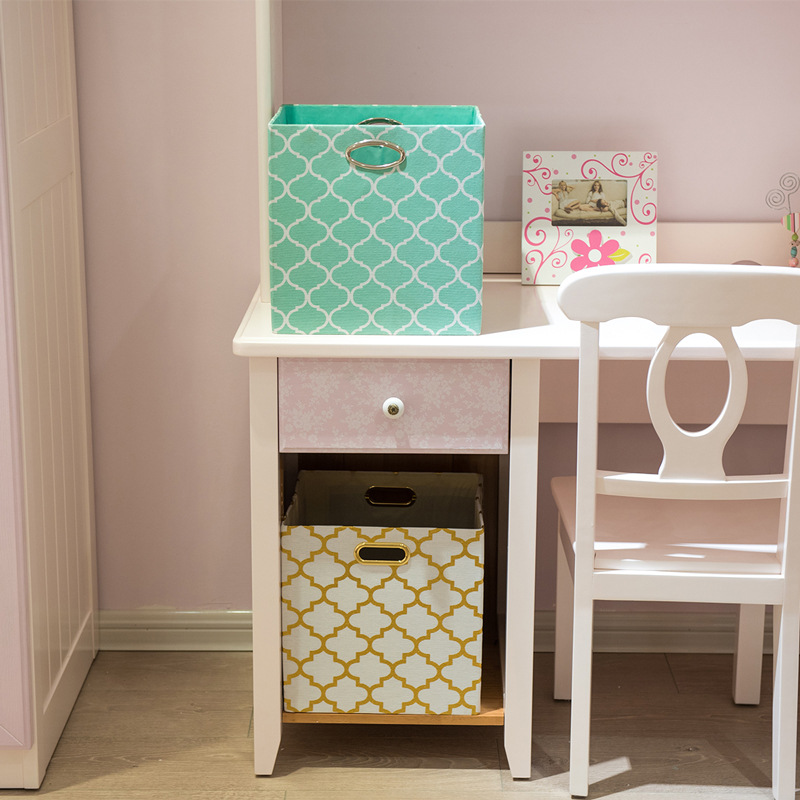 批发布艺折叠玩具收纳箱桌面收纳盒棉麻衣柜收纳整理箱鞋盒储物箱