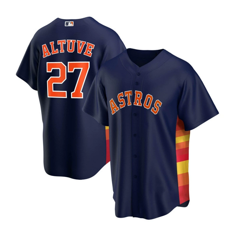 Его Astros Houston Astros кросс-бордер джерси 2#Брегман 27#Алтуве вышитая бейсбольная джерси