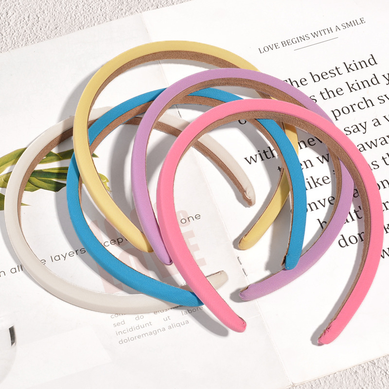 80g Weight Headwear Classification Travel, Birthday, Festival Occasion Geometric Pattern Women'S Gender Sky Blue, Orange, Dark Blue, White, Pink, Purple, Red, Green, Skin Color, Blue, Yellow, Black Color Fashion Candy Color Solid Color Sponge Wide-sided Headband Wholesale 2