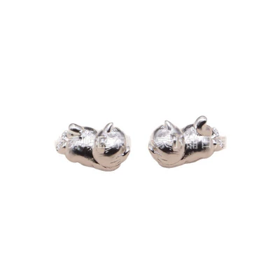 pure silver trendy cartoon lying: Zərgərlik ara hissələri