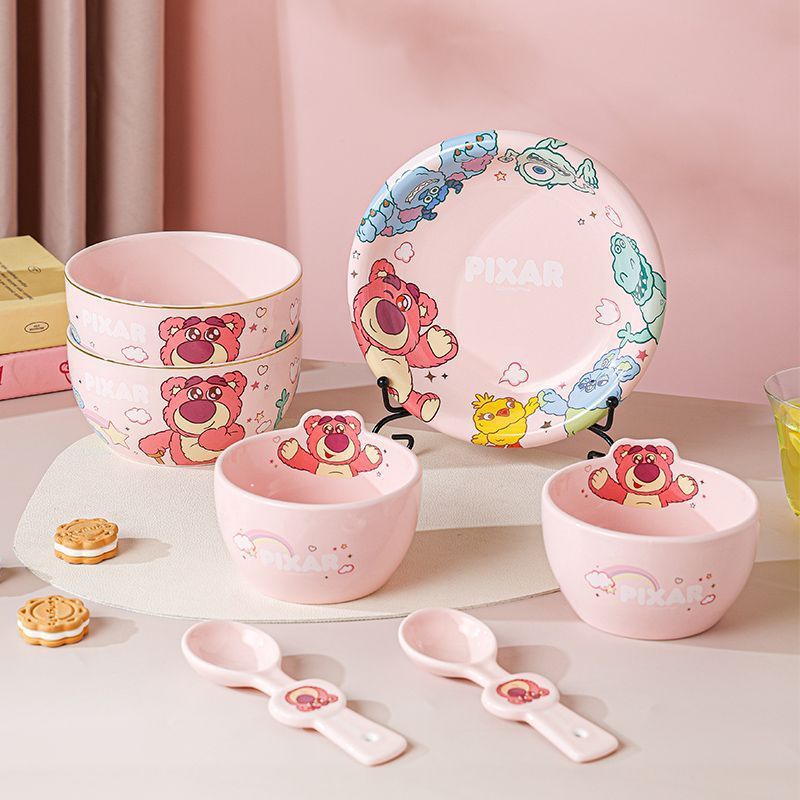 安琪史迪仔食器食器セット家庭用陶磁器碗子供用茶碗かわいいアニメ食器セット|undefined