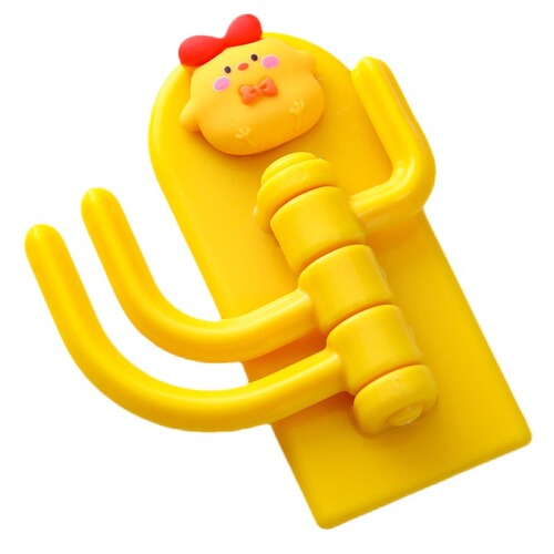 Creative cartoon three-hook hook, cute student dormitory, no punching, traceless sticky hook, rotating cactus hook hook