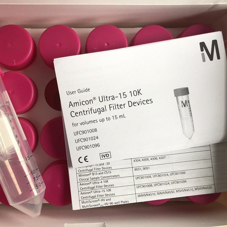 millipore超滤离心管UFC901096/UFC901024科研耐高温平底