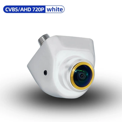 Car-Mounted Ahd1080P High-Definition Reversing Camera Korean-Style 360-Degree Rotating Fisheye Wide-Angle Universal Rearview Camera (Vehicle camera) - white-cvbsahd-720p-golden-fisheye-lens
