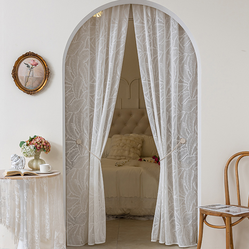 New Product Launch: French-Style Vintage Lace Curtains, No-Drill Installation, Bedroom Window Screens, Door Curtains, Partition Sheer Curtains, Factory Wholesale