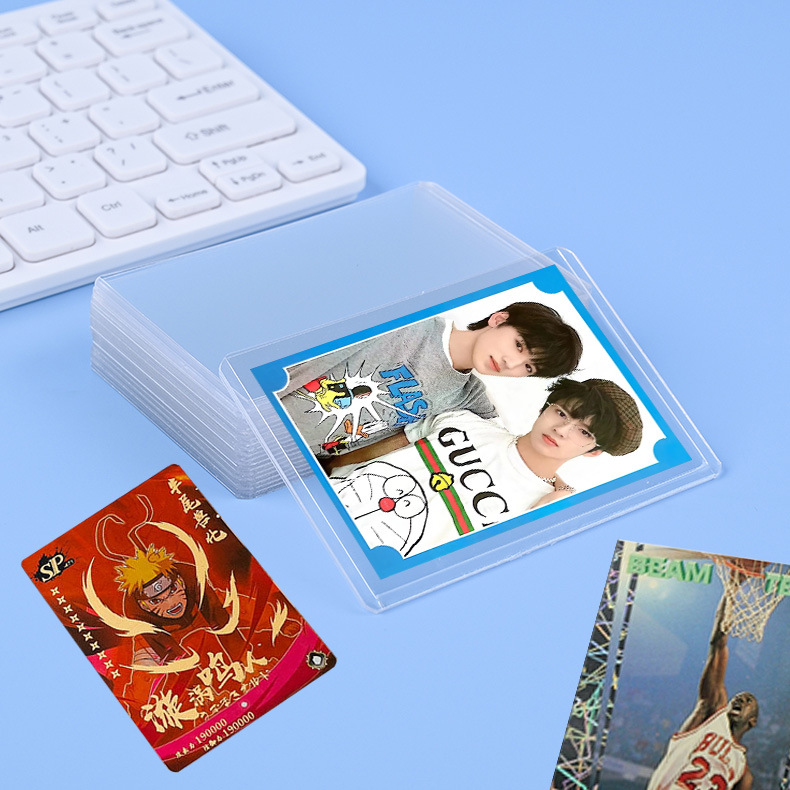 B8 funda de tarjeta dura compacta transparente vertical DIY estrella perseguidor Guka Aidou álbum de 3 pulgadas tarjeta pequeña funda de tarjeta Polaroid