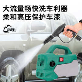新款220v便携式洗车水枪家用高压清洗机手提式大功率强力冲洗车机