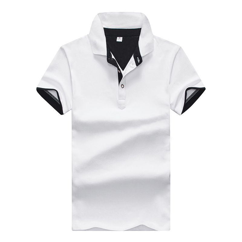 跨境夏季男士Polo衫韩版修身时尚商务休闲T恤男款棉短袖印制logo