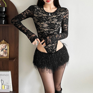 High-cut, slimming bodysuit - women's summer lightweight style